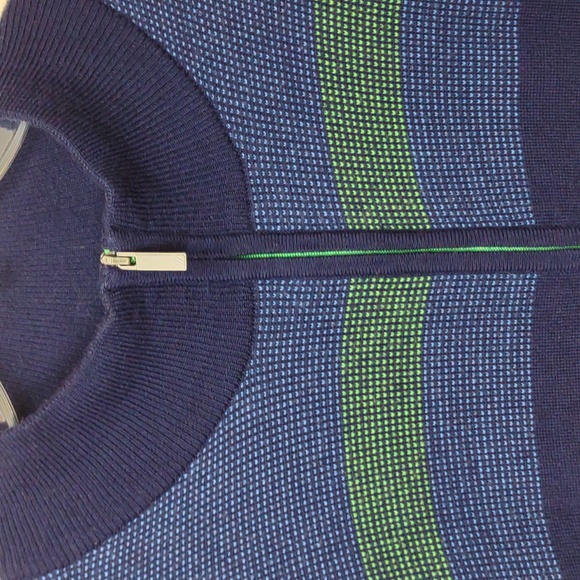 Men's Callaway "Night Sky Heather" Weather 1/4 Zip Washable Merino Wool Sweater - Picture 3 of 10